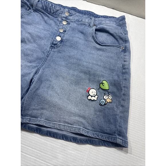 Keroppi By Sanrio Keroppi and Friends Denim Shorts Women's Size 16 - Picture 5 of 14